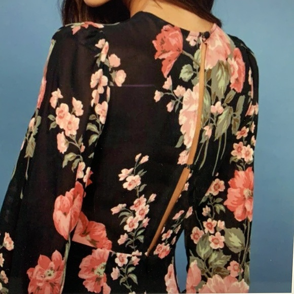 Reformation Luanne Midi Dress in Louise Floral - Picture 7 of 8